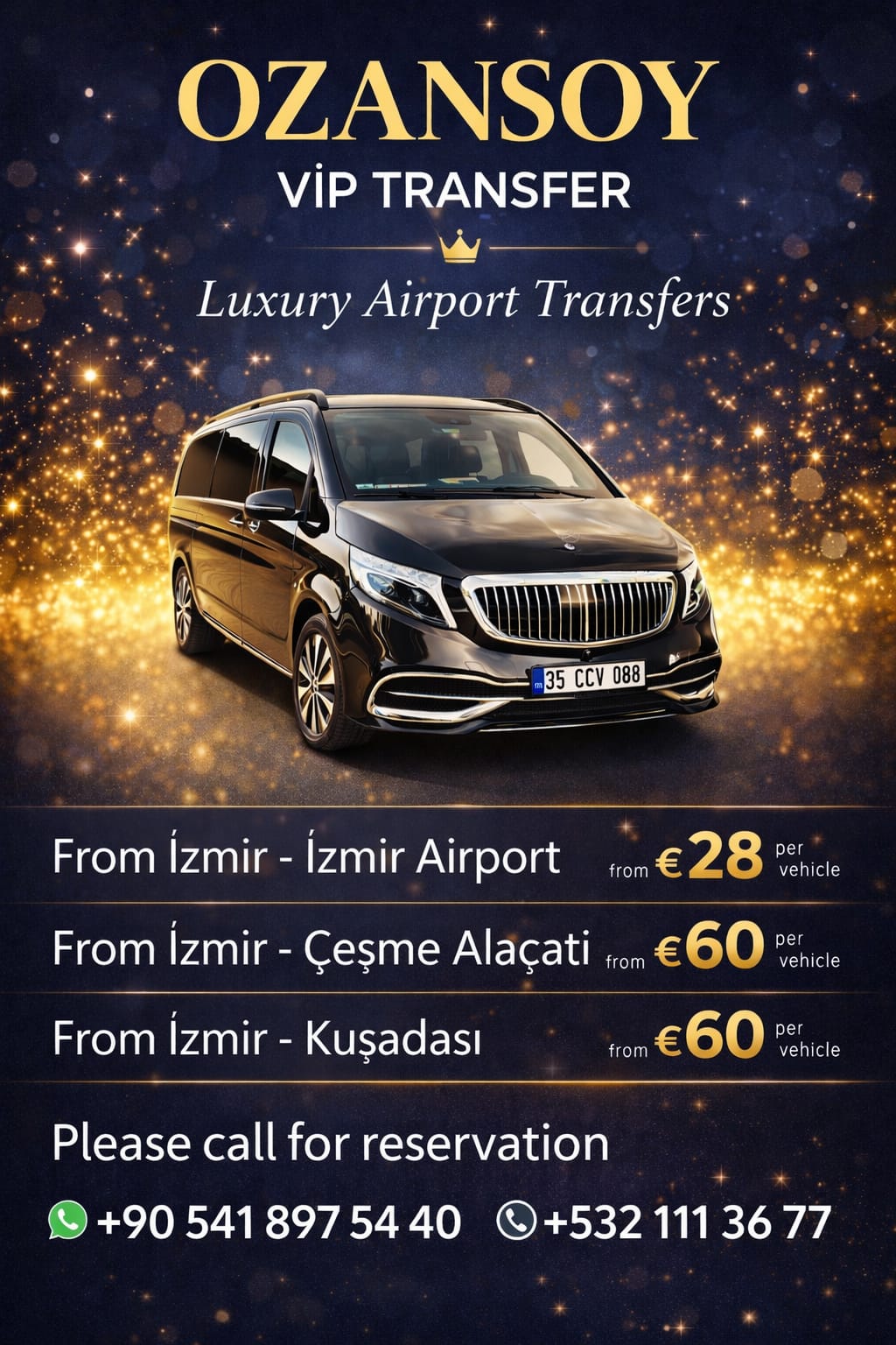 izmir çeşme vito transfer